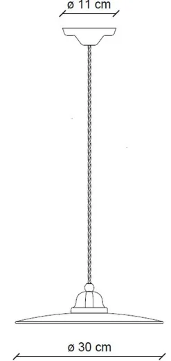 Best Ferroluce Hängelampe Metall Keramik E27 Ø 30 cm rund Weiß Schwarz