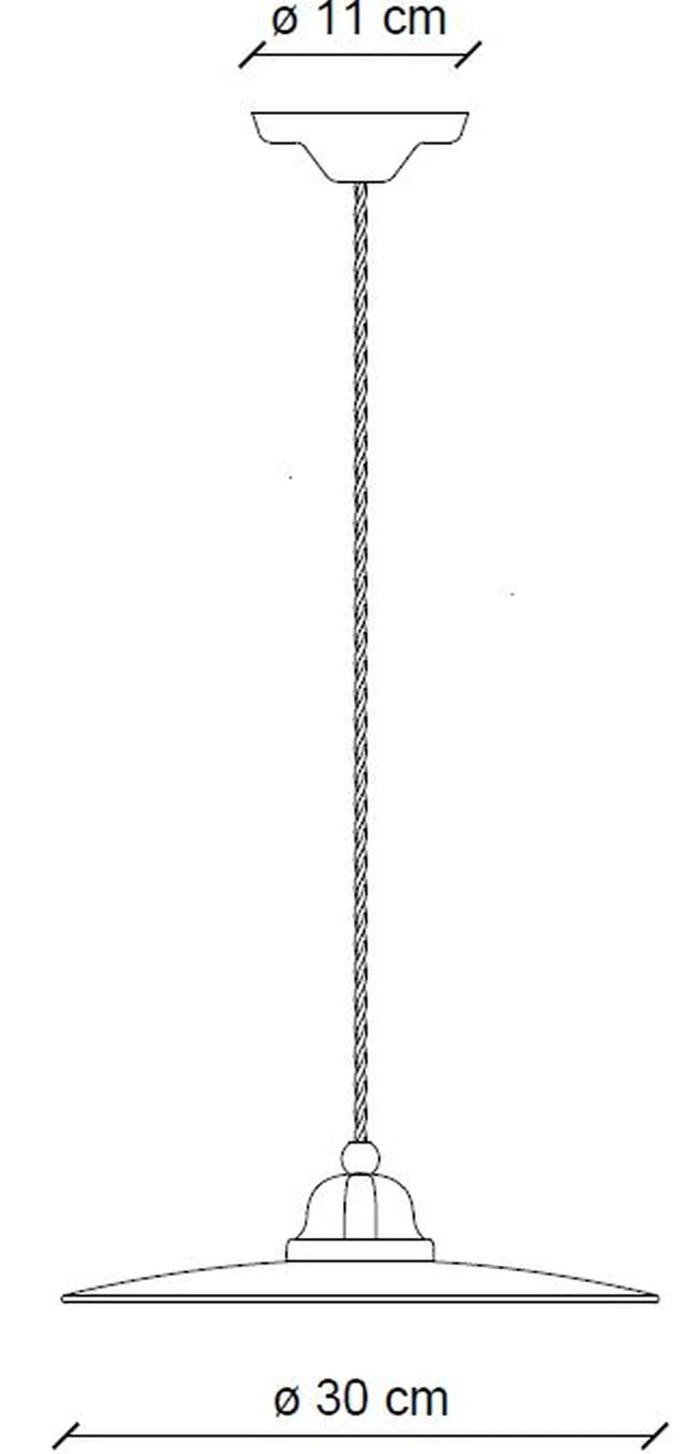 Best Ferroluce Hängelampe Metall Keramik E27 Ø 30 cm rund Weiß Schwarz