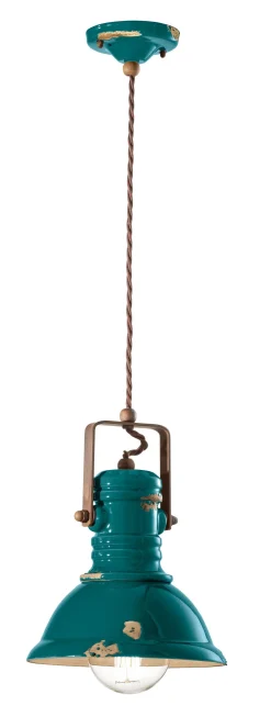 Clearance Ferroluce Hängelampe Metall Keramik E27 D: 23 cm rund CARLO