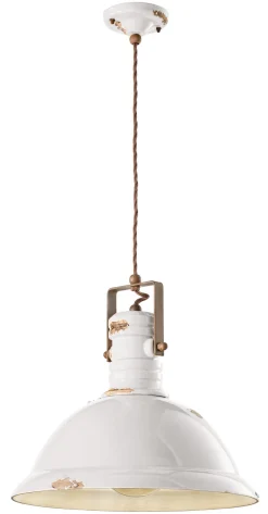 Discount Ferroluce Hängelampe Metall Keramik D: 40 cm rund H: max. 156 cm