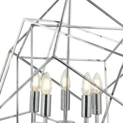 Searchlight Hängelampe Metall Modern 5-flammig E14 Chrom* Hängelampen|Bürolampen