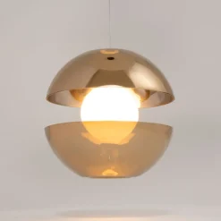 Maytoni Hängelampe Metall Rauchglas LED Ø 30,2 cm rund in Gold* Hängelampen|Led Lampen