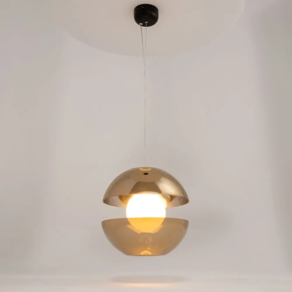 Maytoni Hängelampe Metall Rauchglas LED Ø 30,2 cm rund in Gold* Hängelampen|Led Lampen