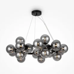 New Maytoni Hängelampe Metall Rauchglas G9 69 cm breit Kugel Schirm