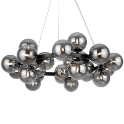 New Maytoni Hängelampe Metall Rauchglas G9 69 cm breit Kugel Schirm