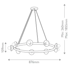 Elstead Hängelampe Metall rund D: 87,6 cm H: max. 185,5 cm E14* Hängelampen|Bürolampen