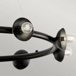 Best Elstead Hängelampe Metall rund D: 87,6 cm H: max. 185,5 cm Schwarz