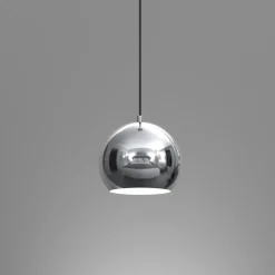 Easylight Hängelampe Metall rund Retro Chrom Kugelschirm* Hängelampen|Esszimmer Lampen