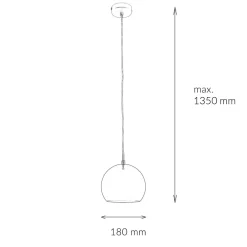 Easylight Hängelampe Metall rund Retro Chrom Kugelschirm* Hängelampen|Esszimmer Lampen