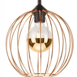 Lamkur Hängelampe Metall Schwarz Kupfer Ø 24 cm verstellbar Retro* Hängelampen|Bürolampen