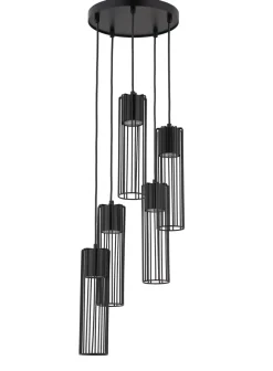 Sigma Hängelampe Metall Schwarz Gitter GU10 Ø25 cm rund* Hängelampen|Moderne Lampen