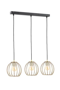 Sale Keter Hängelampe Metall Schwarz Gold L:60cm E27 Retro