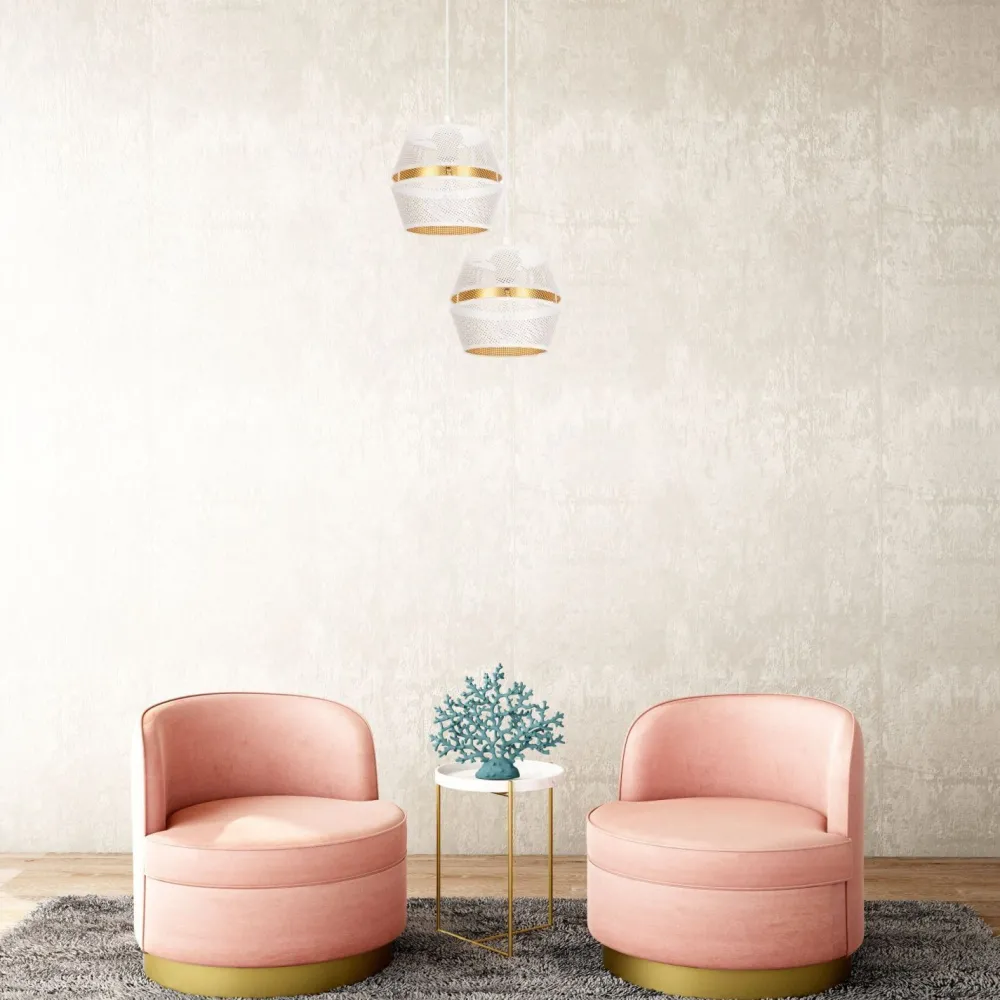 Belis Hängelampe Metall Schwarz Gold E27 70 cm lang 3-flammig* Hängelampen|Bürolampen