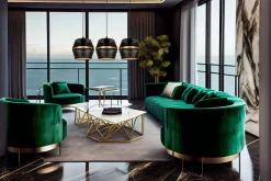 Belis Hängelampe Metall Schwarz Gold E27 70 cm lang 3-flammig* Hängelampen|Bürolampen