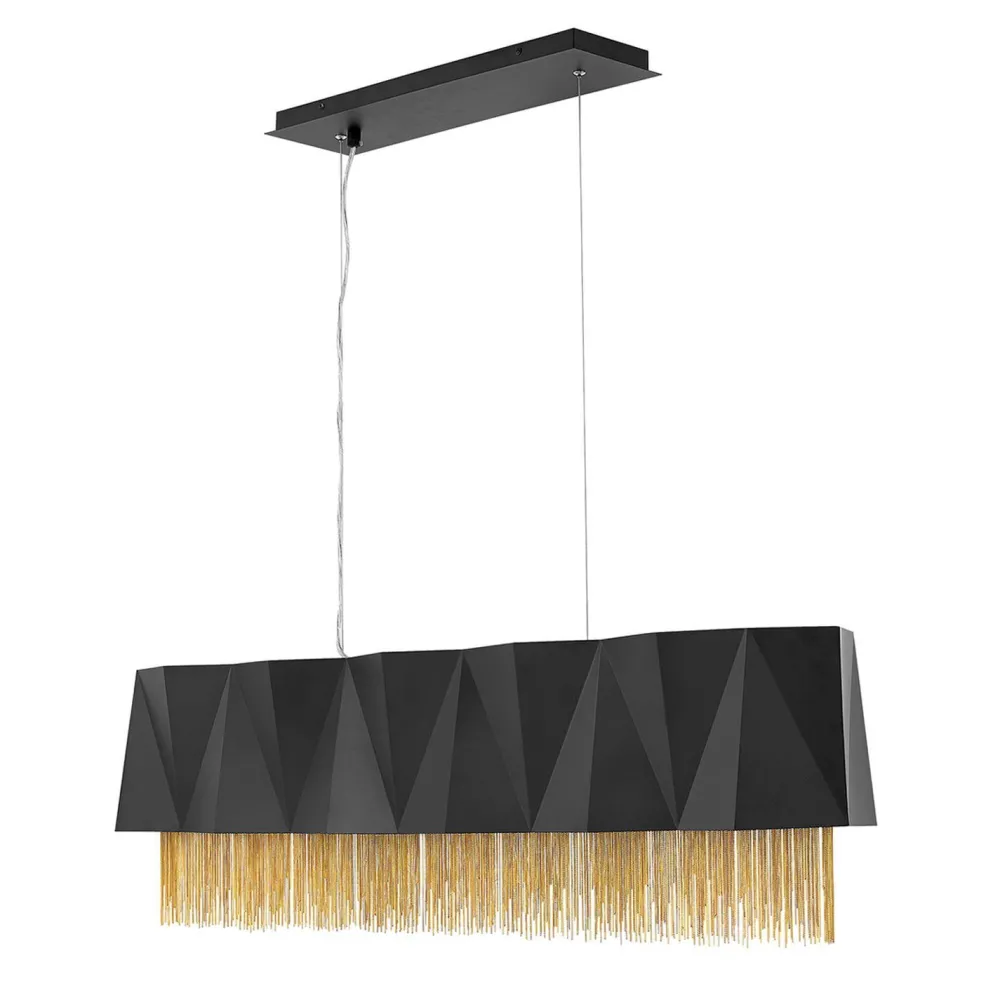 Elstead Hängelampe Metall Schwarz Gold Modern Design* Hängelampen|Esszimmer Lampen
