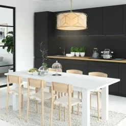 New Maytoni Hängelampe Metall Stoff Ø 45 cm rund H: max. 76,8 cm