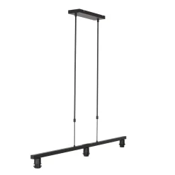 Steinhauer Hängelampe Metall Stoff in Schwarz Silber 140 cm lang* Hängelampen|Bürolampen