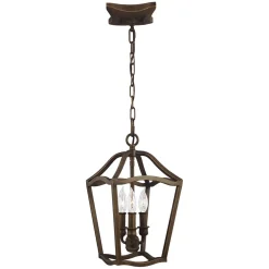 Elstead Hängelampe Metall Vintage Rustikal in Messing antik