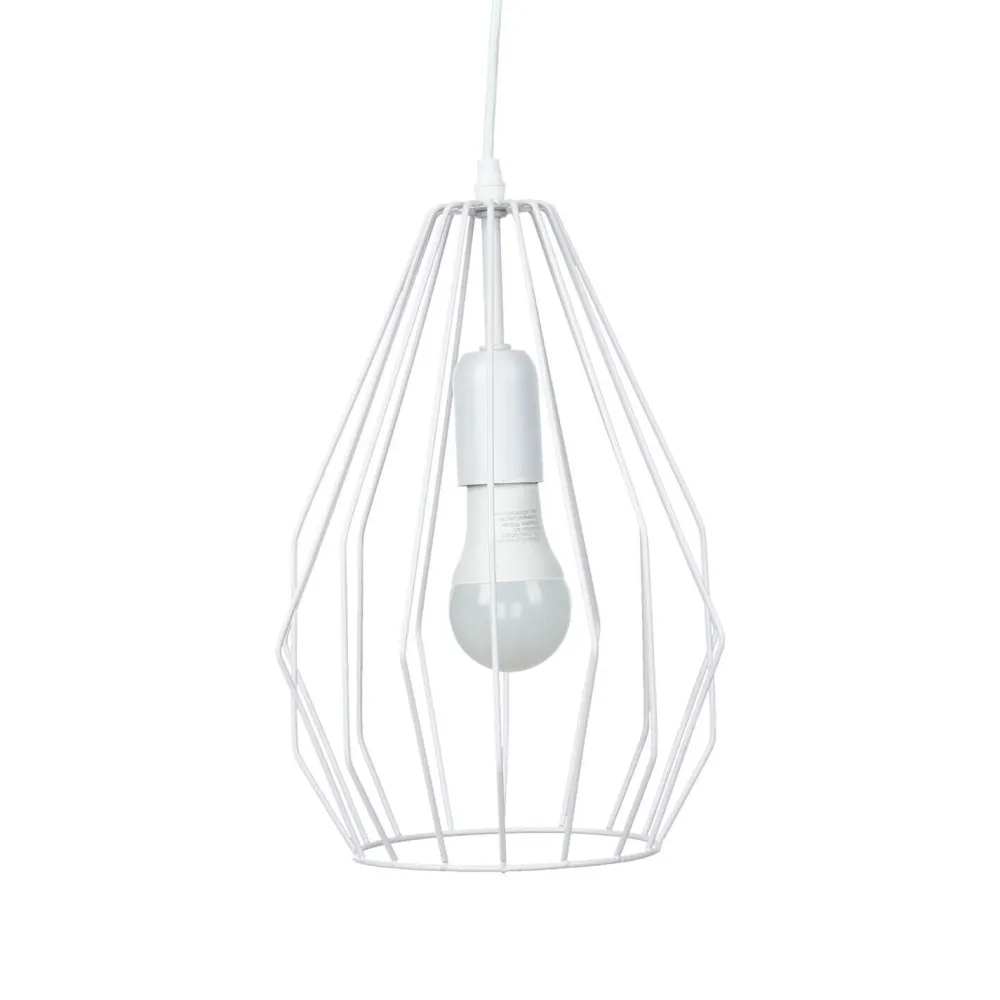 Easylight Hängelampe mit Stecker Weiß Käfig Schirm 5,5 m lang* Hängelampen|Esszimmer Lampen