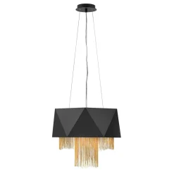 Online Elstead Hängelampe Modern Design Schwarz Gold Metall VENINA