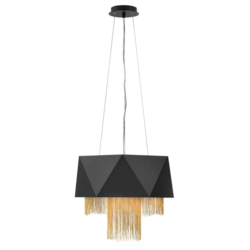 Online Elstead Hängelampe Modern Design Schwarz Gold Metall VENINA