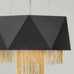 Online Elstead Hängelampe Modern Design Schwarz Gold Metall VENINA