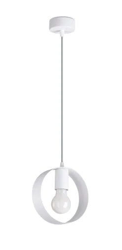 Discount Sollux Hängelampe Modern rund Ø 18 cm Metall Weiß E27 HIAS