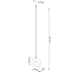 Discount Sollux Hängelampe Modern rund Ø 18 cm Metall Weiß E27 HIAS