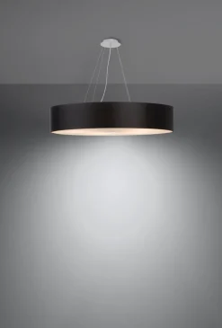 Sale Sollux Hängelampe Modern rund Ø 80 cm groß Schwarz Stoff Glas