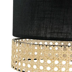 TK Lighting Hängelampe Modern Schwarz Braun E27 Stoffschirm* Hängelampen|Esszimmer Lampen