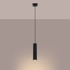 Sollux Hängelampe Modern Schwarz schmal B: 8 cm H: max. 118 cm GU10* Hängelampen|Wohnzimmerlampen