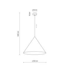 TK Lighting Hängelampe Orange Ø 50 cm H: max. 170 cm Metall E27