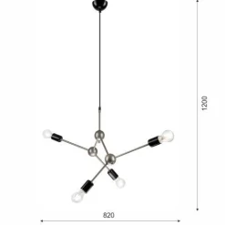 Best Lamkur Hängelampe Pendelleuchte Edelstahl Metall Esszimmer