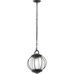 Elstead Hängelampe POND Schwarz rund Glas Vintage außen* Gartenlaternen|Vintage Lampen