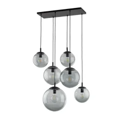 TK Lighting Hängelampe Rauchglas L: 77 cm H: max. 140 cm 6x E27* Hängelampen|Esszimmer Lampen