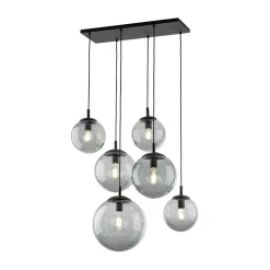 TK Lighting Hängelampe Rauchglas L: 77 cm H: max. 140 cm 6x E27* Hängelampen|Esszimmer Lampen