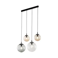TK Lighting Hängelampe Rauchglas L: 87 cm H: max. 175 cm E27 4-flammig* Hängelampen|Esszimmer Lampen