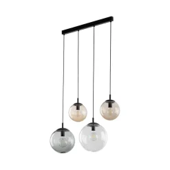 TK Lighting Hängelampe Rauchglas L: 87 cm H: max. 175 cm E27 4-flammig* Hängelampen|Esszimmer Lampen