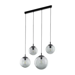 TK Lighting Hängelampe Rauchglas Metall L: 87 cm H: 140 cm 4x E27* Hängelampen|Esszimmer Lampen