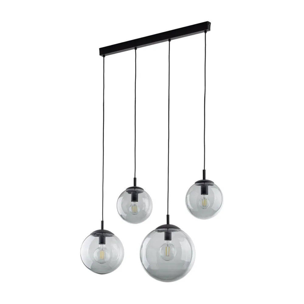 TK Lighting Hängelampe Rauchglas Metall L: 87 cm H: 140 cm 4x E27* Hängelampen|Esszimmer Lampen