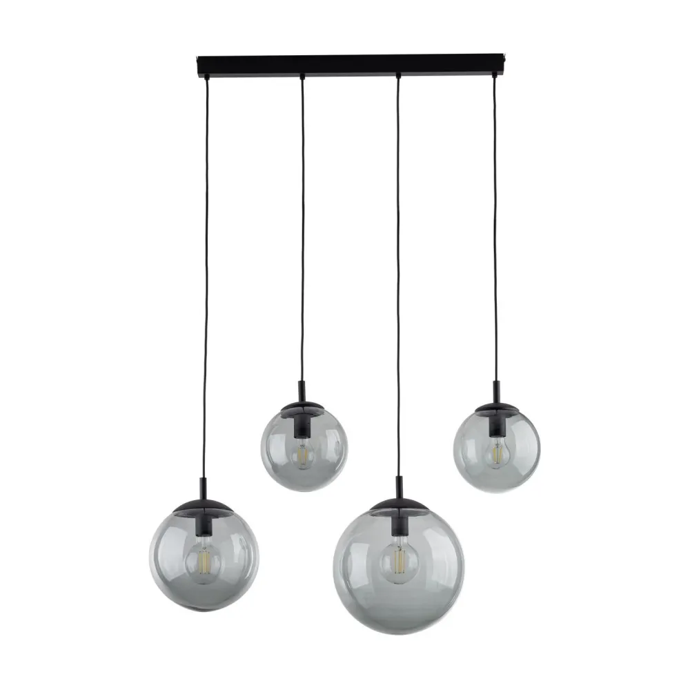 TK Lighting Hängelampe Rauchglas Metall L: 87 cm H: 140 cm 4x E27* Hängelampen|Esszimmer Lampen