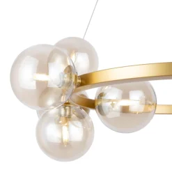 Clearance Maytoni Hängelampe Rauchglas Metall G9 67 cm breit Kugel Schirm