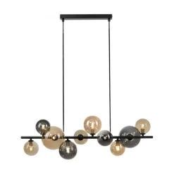 Clearance Paul Neuhaus Hängelampe Rauchgrau Bernstein G9 3000 lm Glas 10-flmg