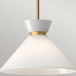 Elstead Hängelampe Retro Ø 35,8 cm Metall Glas E27 verstellbar in Gold* Hängelampen|Esszimmer Lampen