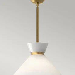 Elstead Hängelampe Retro Ø 35,8 cm Metall Glas E27 verstellbar in Gold* Hängelampen|Esszimmer Lampen