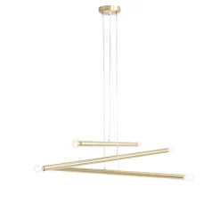 ALDEX Hängelampe Retro in Messing Metall 6-flmg E14 stilvoll* Bürolampen|Retro Lampen