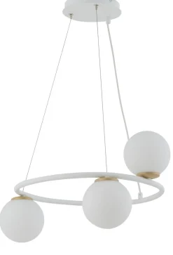 Sigma Hängelampe Rondell Weiß Metall Glas blendarm bis 0,7 m* Kugellampen|Moderne Lampen