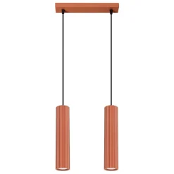 Sollux Hängelampe Rot 2-flammig B: 30 cm schmal H: max. 90 cm GU10* Hängelampen|Wohnzimmerlampen