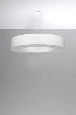 Sollux Hängelampe rund Ø 90 cm blendarm Weiß Stoff Schirm* Hängelampen|Esszimmer Lampen