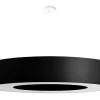 Discount Sollux Hängelampe rund Ø 90 cm Schwarz Stoff Schirm 8x E27